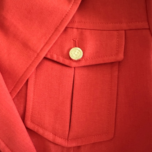 Karen Millen Tailored Db Tux Midi Dress Red Orange NWT 4 ❤️ - Picture 4 of 9